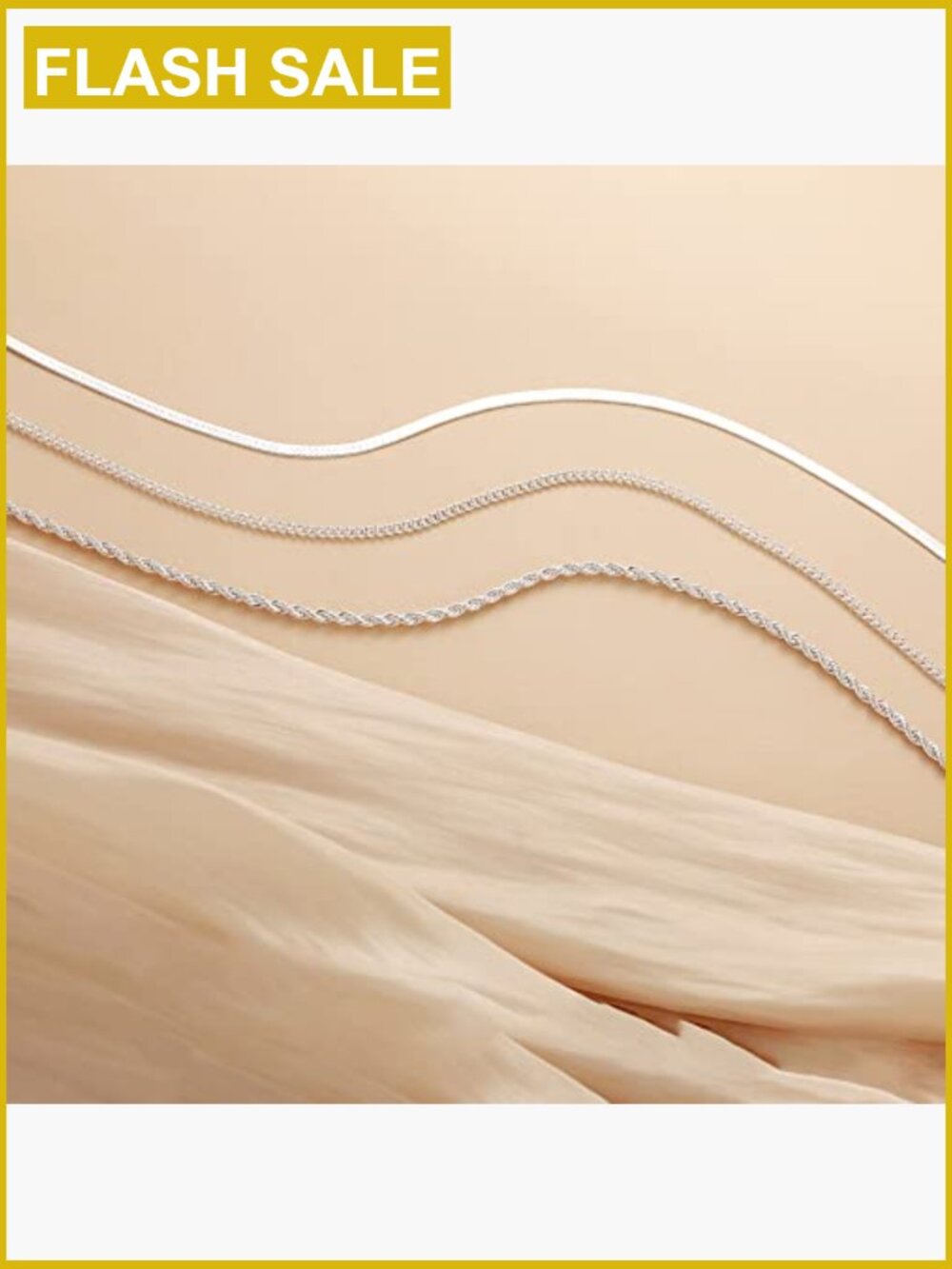 3 Piece Dainty Gold Layered Necklace Set 14-18.5 Inch - Picture 5 of 7